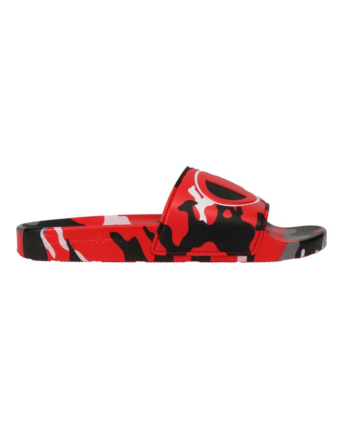 Champion Badslippers Heren - Rood/Zwart - Camo ( 279645-DKZ )